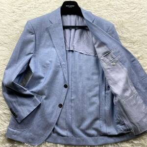  прекрасный товар [L] Lanvin коллекция LANVIN COLLECTION tailored jacket костюм шелк linen лен необшитый на спине тонкий summer * голубой синий 
