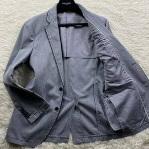  прекрасный товар [L] Armani koretsio-niARMANI COLLEZIONI tailored jacket Denim костюм трубчатая обводка необшитый на спине summer * серый серый 