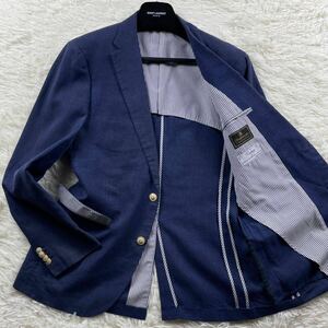  прекрасный товар [L]kano Nico VITALE BARBERIS CANONICO tailored jacket ho psaklinen лен шелк трубчатая обводка индиго темно-синий темно-синий 