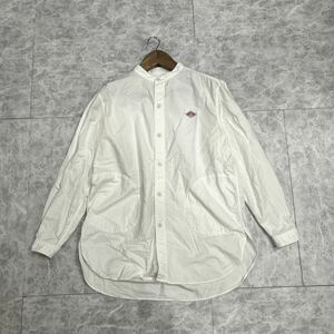 B ■ 日本製 '人気モデル' DANTON ダントン 長袖 COTTON バンドカラー ボタンシャツ / ジャケット size42 メンズ 紳士服 トップス 古着 