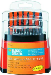 ブラックアンドデッカー(BLACK&DECKER) 23pcsドリル・スクリュードライバービットセット 15095JP