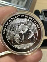 パンダ銀貨 2012年中国銀行成立100周年記念　銀貨 1オンス純銀 未使用　極美品 希少_画像7