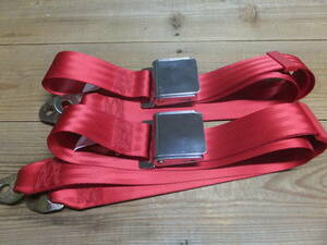 2 -point type seat belt red all-purpose old car 2 ps new goods 