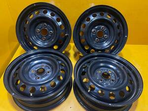 【R155】ホイール4本*スチールトヨタ15×5J 4穴 PCD100 +39