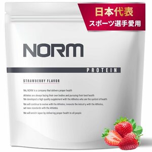 【おすすめ】 ストロベリー ホエイプロテイン プロテイン ノーム 100名以上のトップアスリート愛用 1ｋｇ WPC NORM