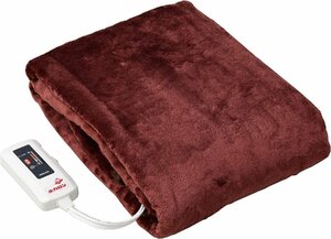 【SALE期間中】 電気毛布 吸湿発熱生地使用 丸洗い可能 ホカロン 温度調節無段階 電気ひざ掛け ダニ退治機能 120×60ｃ