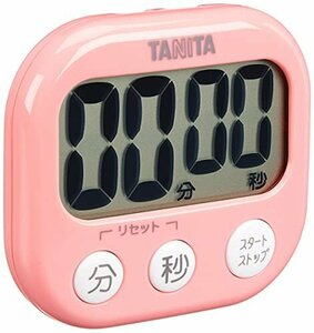 人気商品！ ピンク タニタ 100分 でか見えタイマー タイマー キッチン TD－384 PK 大画面 マグネット付き