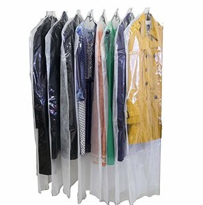 即決価格★ 安心の日本製 衣類カバー 大切な衣類のほこりよけに 片面透明 洋服カバー 10枚 片面不織布で中身が見える コートサ