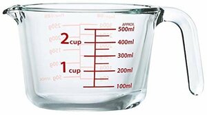 【お買い得品】 計量 クリア 耐熱ガラス アデリア H－3882 500ｍｌ メジャーカップ ベイクック