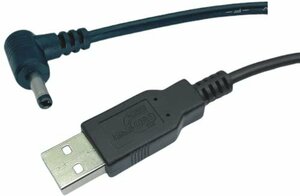 【タイムセール】 2A 電源供給USBケーブル 5V 約1．2ｍ L字型プラグ CNCTWO（コネクトツー） 外径3．8ｍｍｘ内