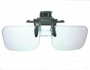 [ special price ] Cross attaching [IDHIA] magnifier 2 times hard glasses case tip-up type magnifying glass glasses magnifier glasses type clip type 