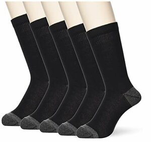 [ recommendation ] 5 pairs set Crew height [ko-kos confidence hill ] black cotton . black army pair socks 