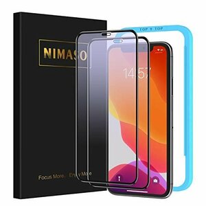 【タイムセール】 【ブルーライトカット】【2枚セット】 Nｉｍａｓｏ 全面保護フィルム XR 強化ガラス 11 ｉPｈｏｎｅ ／