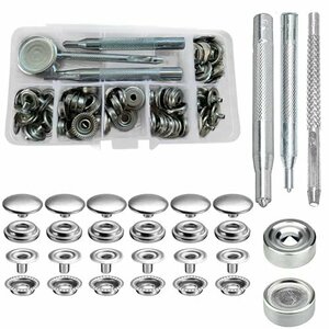 [ time sale ] jumper hook stainless steel steel metal button 4 kind leather craft DIY handicrafts | family | sewing for tool 18 set 