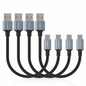 【おすすめ】 短い タイプC 高耐久ナイロン編み USB－A USB－C C 10ｃｍ 最大3A ａｃｅｙｏｏｎ 急速充電 高速