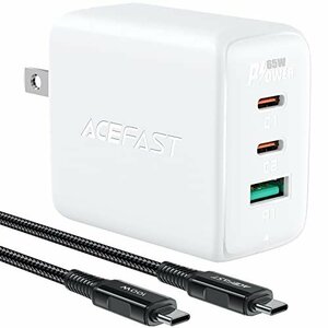 人気商品！ 65ｗ USB－C×2 PD充電器 ＆ａｍｐ； ACEFAST 3ポート【PSE技術基準適合／折りたたみ式プラグ／P