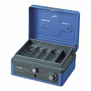 【おすすめ】 小型 CB－8100－B 手提げ金庫 カール事務器 ブルー B7 キャッシュボックス