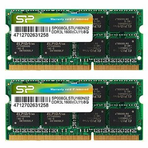 【タイムセール】 DDR3L PC3L－12800 ノートPC用メモリ 8GB×2枚 永久保証 シリコンパワー 1600 1．3