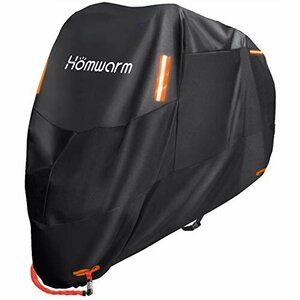 【現品限り】 ブラック） 紫外線防止 盗難防止 300D厚手 収納バッグ付き バイクカバー Hｏｍｗａｒｍ 高品質 防水 （XX
