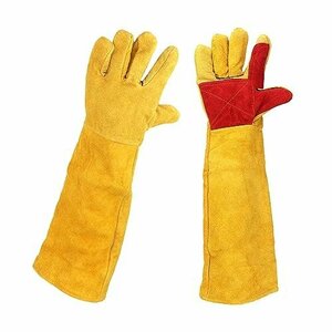 [ recommendation ] long [o-waki] ( Brown ) dog | cat ventilation reptiles birds pet glove DIY arm protection cow leather thick 