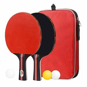 【おすすめ】 卓球用品 収納袋付き ポータブル 手軽 ポータブル ラケット ラケット2本 ピンポン球3個 卓球 卓球セット どこ