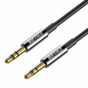 【お買い得品】 24K金メッキ加工 3．5ｍｍ 耐ノイズシールド オーディオケーブル カーステレオ AUX バッファロー ホーム