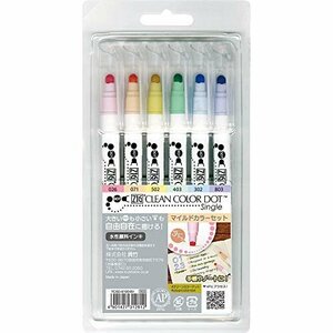 [ рекомендация ] ZIG одиночный clean цвет точка TCSD-6100|6V 6 цвет . бамбук ручка на водной основе 