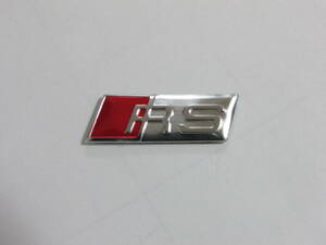 AUDI アウディ ステアリング エンブレム RS シルバー