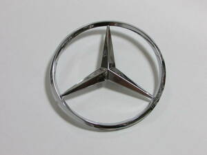 Mercedes Benz メルセデス ベンツ リア トランク エンブレム シルバー 90mm