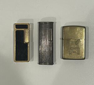 【1円〜】ライター ガスライター ZIPPO 喫煙グッズ 3点まとめてセット　管理番号S16