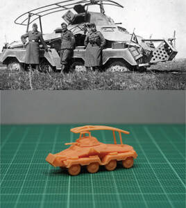 1/144 not yet constructed WWII German Sdkfz232 Armored Car Resin Kit (S3053)