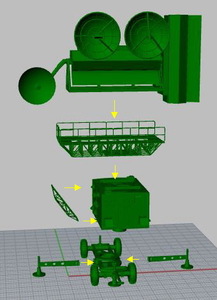 1/144 未組立 Russian SNR-75 (SA-2) Fan Song Radar (fine detail) Resin Kit (S3101)