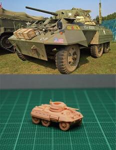 1/144 未組立 WWII USA M8 Greyhound Armored Car Resin Kit (S3052)