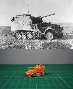 1/144 未組立 WWII German Diana 7.62cm Pak 36 (r) Auf SdKfz.6/3 Resin Kit (S3056)