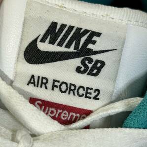 【中古品】ナイキ シュプリーム Supreme Nike SB Air Force 2 New Emerald 27.5cmの画像7