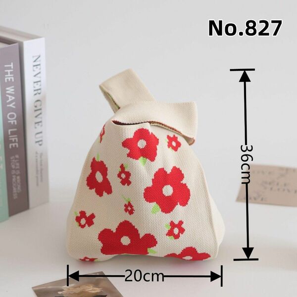 827 ニットトートバッグ 手編み プレゼントにオススメ おしゃれな海外製品 トレンド 小物収納に最適 バッグフェチ 布(0DN)