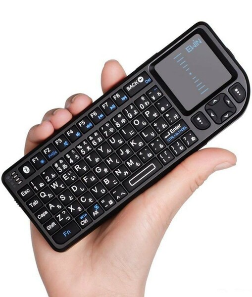 【Ewin】ミニ bluetooth キーボード Mini Bluetooth keyboard タッチパッドを搭載 無線 USB レシーバー付 ブラック日本語説明書付A28