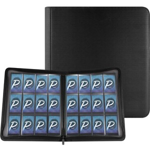 スターカードカードファイル 12ポケット 480枚収納 透明PP素材 カードシート スターカード コレクションファイル（ブラック）