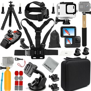 Gurmoir アクションカメラアクセサリーキット 防水ケース付き対応Gopro Hero12 Black/Hero11 Black/Hero10 Black/Hero9 Black に対応(DT06)