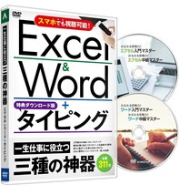 Excel＆Word＋タイピングLite 一生役立つ三種の神器 タイピング練習 エクセル ワード Office365 2019 2016 2013 2010対応 DVD2枚組 A44_画像1