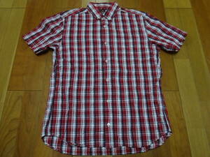 #.-629 #TAKEOKIKUCHI short sleeves shirt short sleeves check shirt size 3