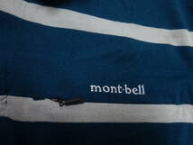 ■あ-713 ■mont-bell　モンベル　ボーダー半袖ポロシャツ　サイズL_画像3