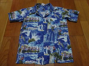 ■あ-791 ■Nui Nalu HAWAII　半袖シャツ　アロハシャツ　キッズ　サイズ不明(140～150くらい？)