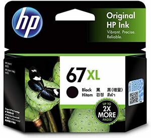 HP 67 XL 純正インクカートリッジ ブラック 黒 3YM57AA 3YM57AA【国内正規品】