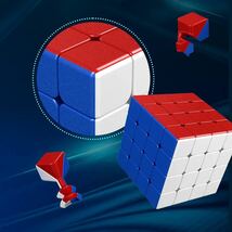 ルービックキューブMEILONG4×4Mスピードキューブ立体パズル磁石搭載　ステッカーレス　脳トレ　知育玩具_画像3