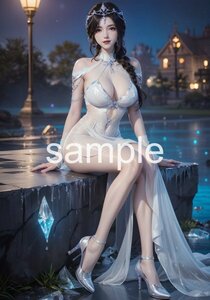 AI イラスト アート ポスター A4写真 セクシー かわいい 女の子 美女 美人 水着 美脚 巨乳 貧乳 美尻 豊艶 アニメ 同人 グラビア MU0482