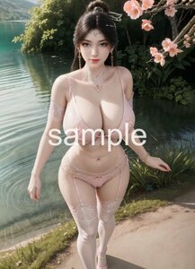 AI イラスト アート ポスター A4写真 セクシー かわいい 女の子 美女 美人 水着 美脚 巨乳 貧乳 美尻 豊艶 アニメ 同人 グラビア MU0340