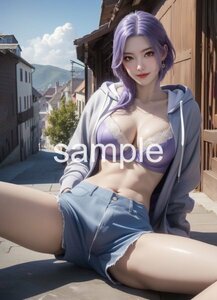 AI イラスト アート ポスター A4写真 セクシー かわいい 女の子 美女 美人 水着 美脚 巨乳 貧乳 美尻 豊艶 アニメ 同人 グラビア AI025