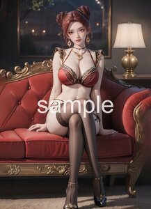 AI イラスト アート ポスター A4写真 セクシー かわいい 女の子 美女 美人 水着 美脚 巨乳 貧乳 美尻 豊艶 アニメ 同人 グラビア AI0116