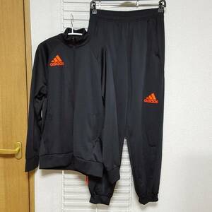 Adidas　セットアップ　ジャージ　上下セットアップ　Mサイズ　ブラック　オレンジ　アディダス 　